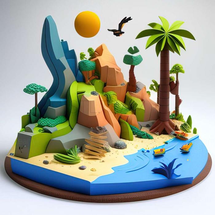 3D model LEGO Island game (STL)